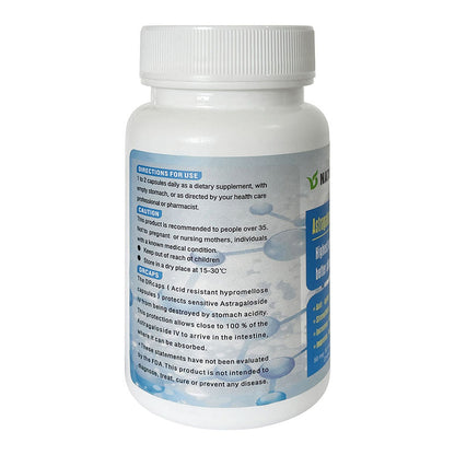 Astragalósido de superabsorción y protección contra el ácido estomacal 99%, fabricado en EE. UU., 30 cápsulas